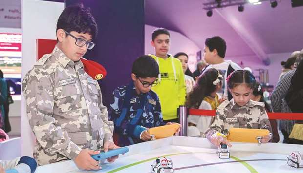 Children take part in an activity