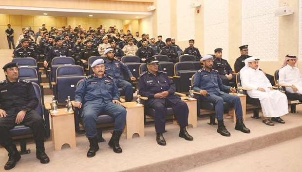 Major General Ali Mohamed al-Rashed, head of the Competitive Establishments Unit at SC, along with other dignitaries attending the graduation ceremony. PICTURES: Shaji Kayamkulam