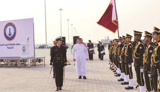 The vessel sailed from Turkey on Nov 14, and was greeted upon arrival at Hamad Port by the Commander of Mohamed Bin Ghanem Al Ghanem Maritime Academy, Brig Gen Khalid Nasser al-Hajri.