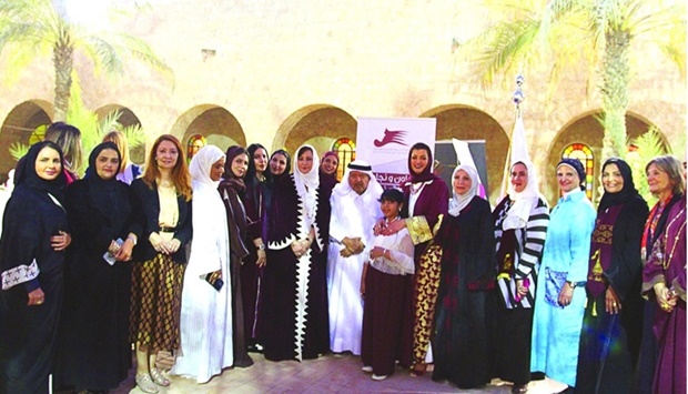 Qatari Businessmen Association chairman Sheikh Faisal bin Qassim al-Thani joins officers and members of QBWA during the tour.