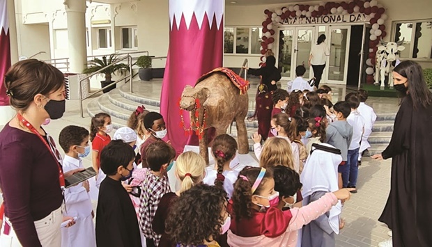 The Arabic Department organised activities for the entire school showcasing the most important facts in Qatari life, in the past and present days. The Art Department spearheaded an art competition for the entire school.