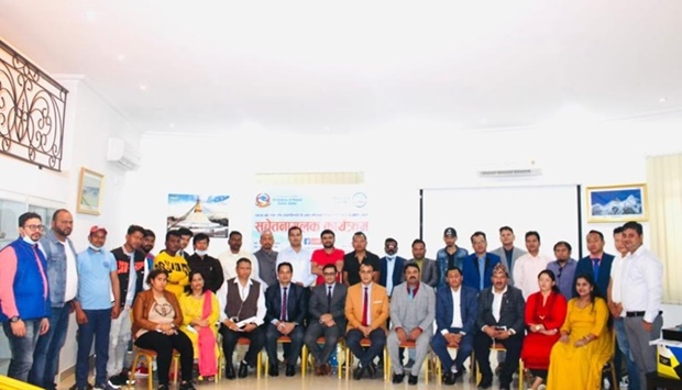 The programme was hosted at the embassy in a virtual format while around 30 representatives of the Nepali community in Qatar were physically present, in line with the Covid-19 preventive protocols