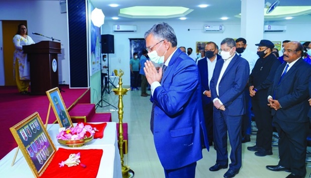 Indian ambassador Dr Deepak Mittal pays tributes to the departed.