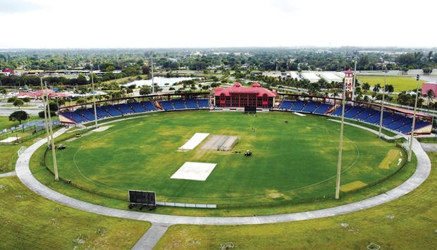 A birdu2019s eye view of the Broward County Stadium in Florida. The stadium will host the US-Ireland series from December 22-30. (@usacricket)