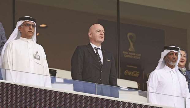 FIFA President Gianni Infantino joined operational meetings on the first rest day at FIFA Arab Cup 2021, praising the effort of the workforce of FIFA and Qatar with the objective of delivering a successful FIFA Arab Cup.