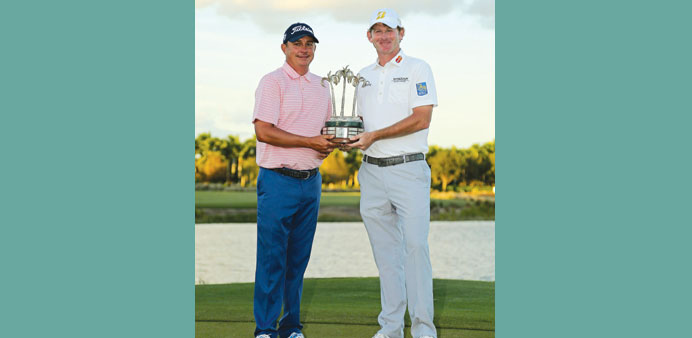 Jason Dufner (leftt) and Brandt Snedeker. (AFP)