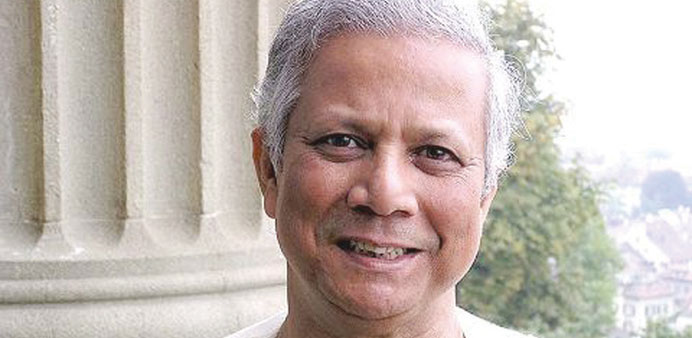 Yunus Flays Dhaka For Takeover Of Grameen Bank - Gulf Times