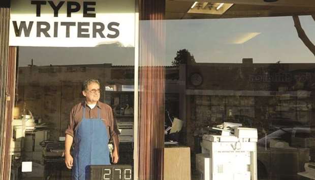 HOLDING FORT: Martin Quezada Quezada took over the shop in the mid-1990s. It wasnu2019t long before computers were supplanting the typewriter. Though heu2019s held on, business gets leaner every year, the new interest notwithstanding.