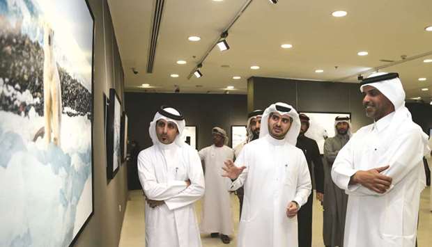 Officials and dignitaries touring the exhibition.