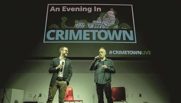 SERIAL DOCUMENTARY: Crimetown hosts Zac Stuart-Pontier, left, and Marc Smerling. FX is now turning the podcast into a cable TV series.
