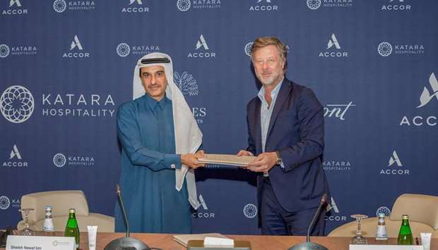 The management agreement was signed by HE Sheikh Nawaf Bin Jassim Bin Jabor al-Thani, Chairman of Katara Hospitality and Su00e9bastien Bazin, Chairman and CEO of Accor.