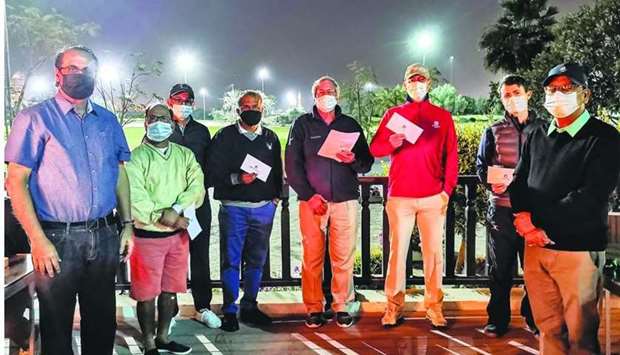 QGL officials and winners (L-R): President Manoj Megchiani, Sanjeev Gupta, Arnav Jain, PK Viswanath, Captain Clark White, Thomas Rolt, Andrew Robinson & VP Sanjay Jain