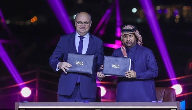 Officials after signing the agreement for the World Arabian Horse Championship.