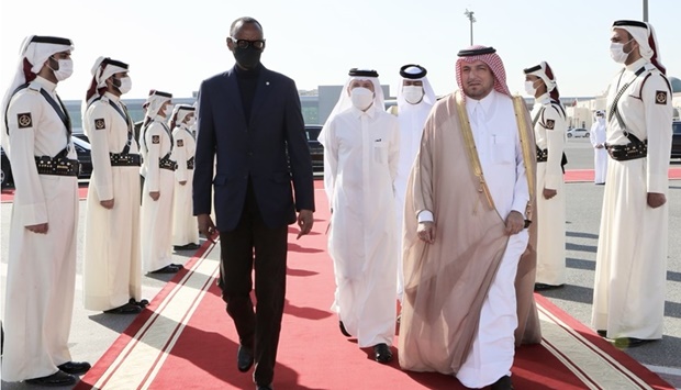 President of Rwanda leaves doha - Gulf Times