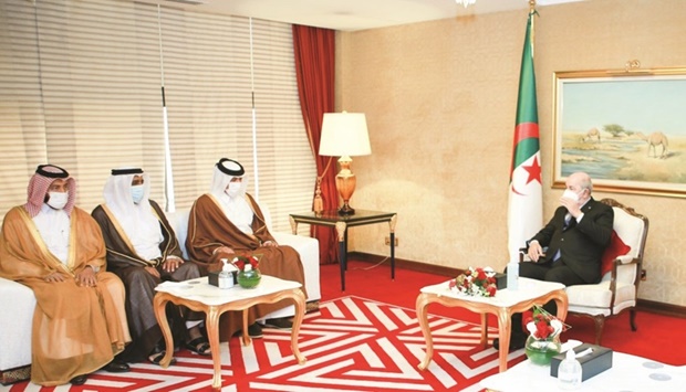 They reviewed several issues related to bilateral relations between the two countries, especially joint parliamentary work between Qatar and Algeria, and ways to enhance and develop them.