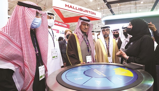 Saudi Energy Minister Prince Abdulaziz bin Salman attends the International Petroleum Technology Conference (IPTC) in Riyadh on Monday.