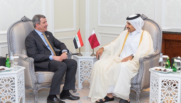 Discussions during the meeting, held on the sidelines of the meetings of the Gas Exporting Countries Forum, dealt with energy relations and co-operation between Qatar and Iraq, as well as with issues related to the Forum.