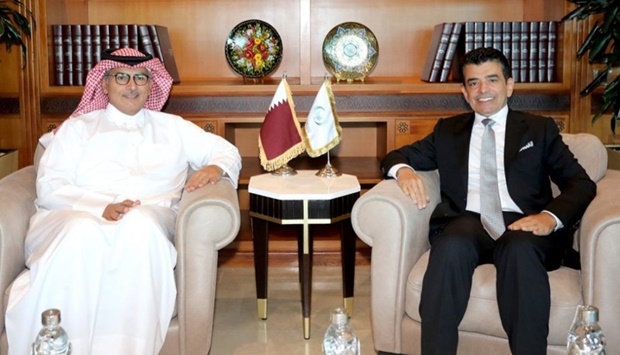 HE the Ambassador of Qatar to the Kingdom of Morocco Sheikh Abdullah bin Thamer Al-Thani meets with the Director-General of the Islamic World Educational, Scientific and Cultural Organization (ICESCO) Dr. Salim bin Mohammed Al Malik