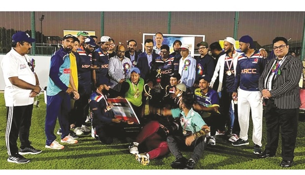 The finals, played at the College of North Atlantic - Qatar grounds on February 18, between Doha Risers CC (DRCC) and KRCC, was won by the latter by three runs.