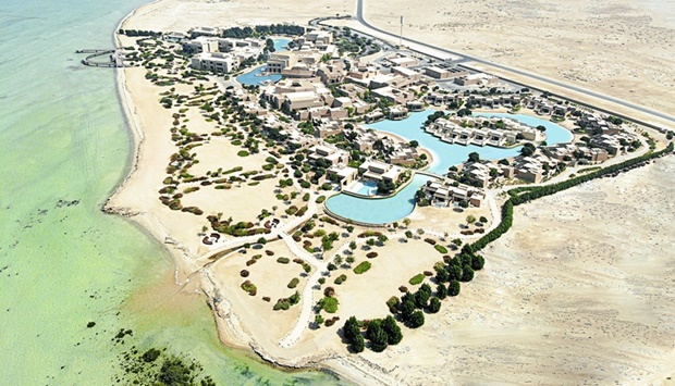 Aerial view of Zulal Wellness Resort by Chiva-Som