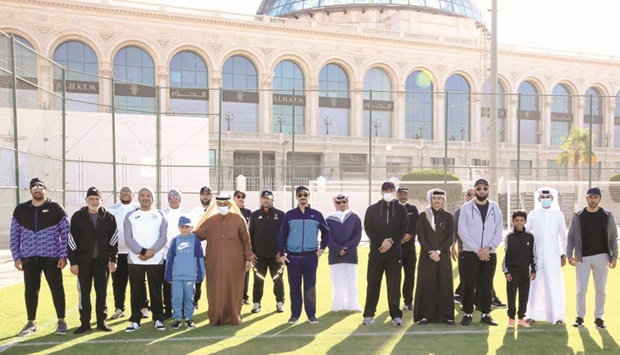 The celebration began on Tuesday morning with the employees of the General Secretariat gathering in Al-Markhiya Sports Club, in accordance with the precautionary health measures established to combat the spread of Covid-19.