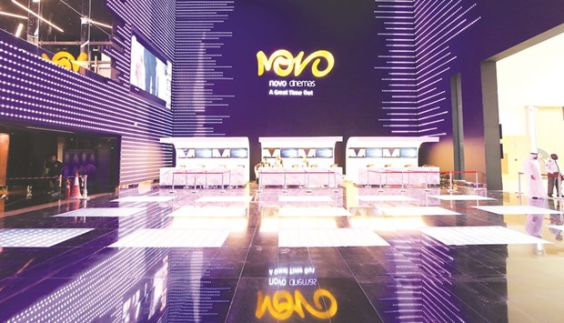 The Novo Cinemas lobby at the Mall of Qatar.