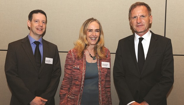 Mary Joy Pigozzi, with Hans-Udo Muzel and Erfan Diebel at the meeting.