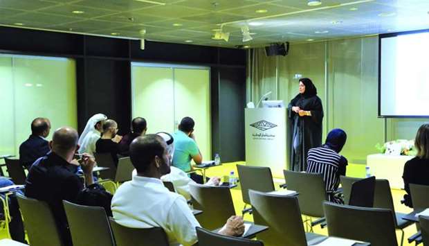 Dr Majd Khaled al-Ziara at the lecture.