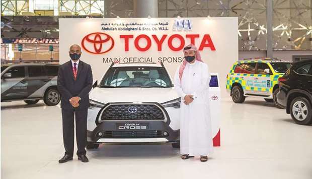 AAB officials with the all-new Toyota Corolla Cross HEV.rnrn