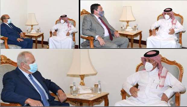 Minister of State for Foreign Affairs meets Ambassadors of Palestine, Tunisia, UKrnrn