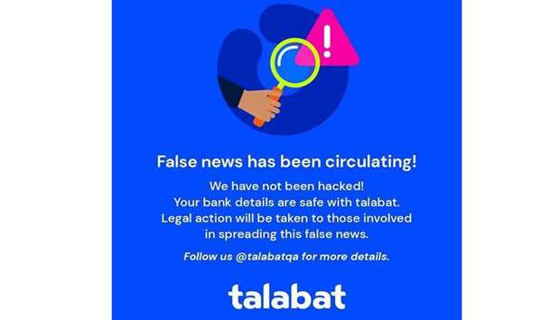 According the statement issued by Talabat, there was no hack, however what happened was a technical payment issue impacting only a small group of customers in Oman.