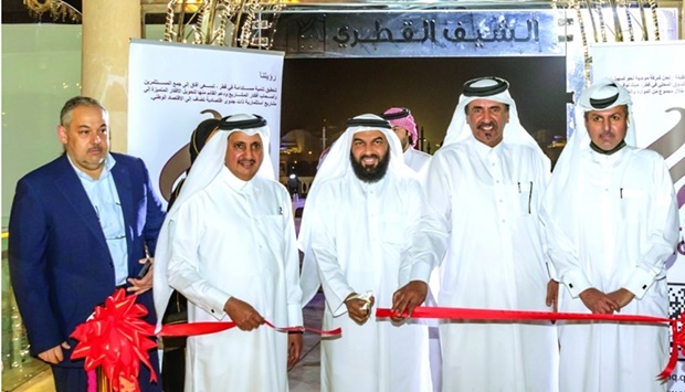 Qatar Chamber chairman Sheikh Khalifa bin Jassim al-Thani and other officials and dignitaries during the inauguration of Afaaq Company