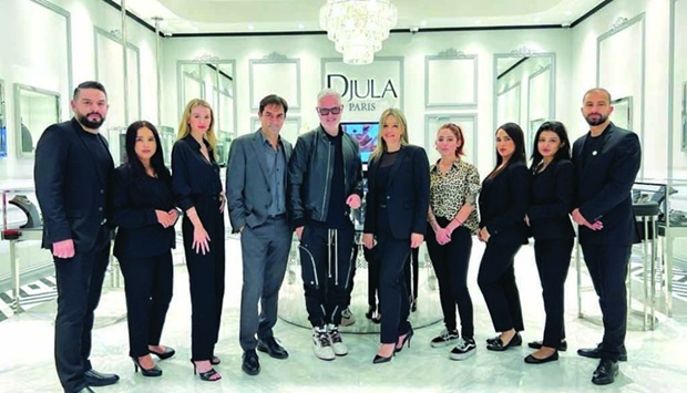 Djula staff with Alexandre Corrot.