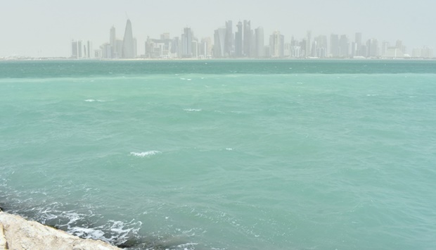 Windy and dusty conditions in Doha on Thursday. PICTURES: Thajudheen