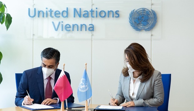 HE Dr Ali bin Smaikh al-Marri, Minister of Labour and Chairman of the NCCHT, signed from the Qatari side, while the UN signatory was Dr Ghada Waly, executive director of the Vienna-based UNODC. 