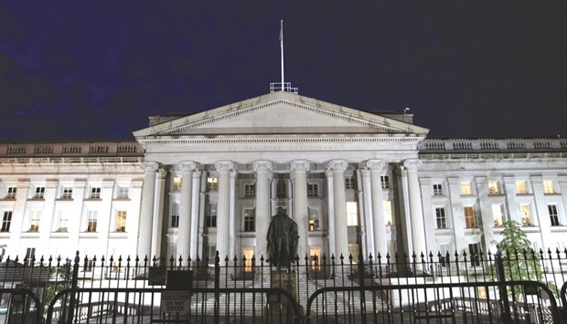 The Treasury Department in Washington, DC. Momentum towards higher yields has stalled in the worldu2019s biggest bond market, underscoring how rapidly traders priced in the hawkish message delivered by the Federal Reserve.