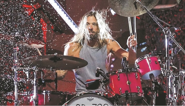 Picture taken on March 18, 2022 of Foo Fightersu2019 drummer Taylor Hawkins. (AFP)