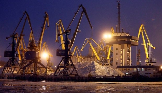 The port of Mariupol in eastern Ukraine.