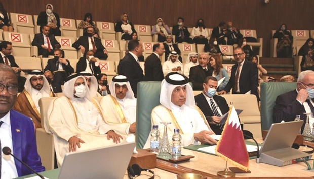 HE the Minister of State for Foreign Affairs Sultan bin Saad al-Muraikhi chaired Qatar's delegation at the meeting.