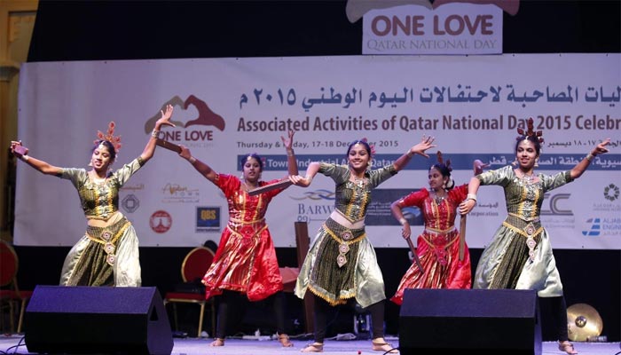 A dance troupe performing at the Industrial Area. PICTURE: Jayaram