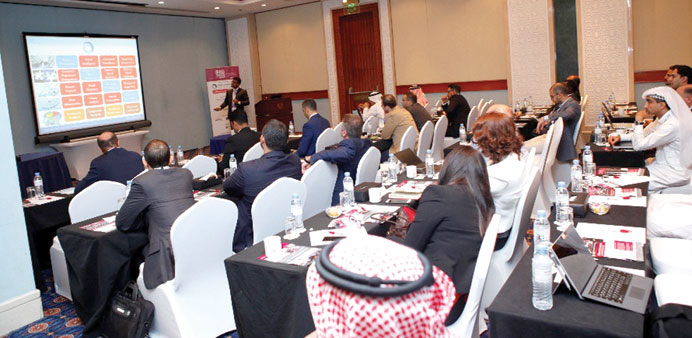 Participants listen to a lecture during the u2018Qatar Big Data & Analytics Workshopsu2019.