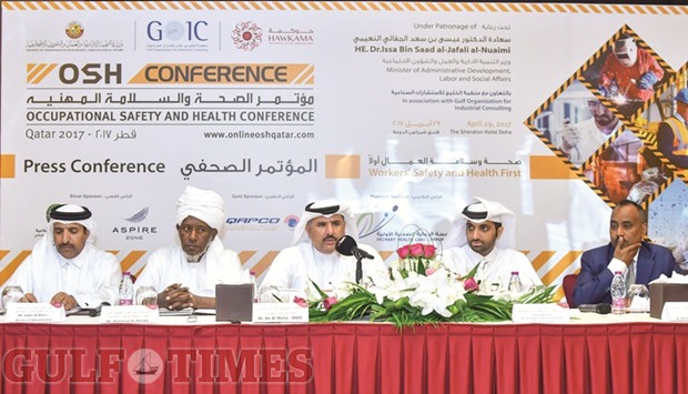 Officials during yesterdayu2019s press conference. PICTURE: Noushad Thekkayil