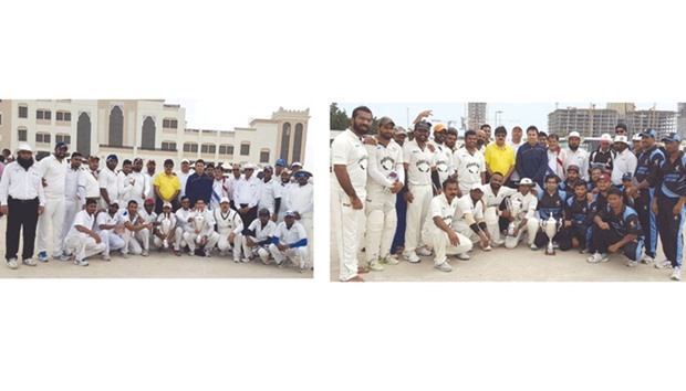 United Challengers Club registered a three-wicket victory over Mannai Club to win Division B. Right: Phantom Club beat Texas Club to lift the Division C title.