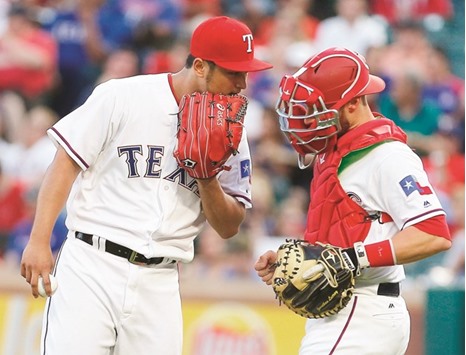 Yu Darvish, Mike Napoli get Texas Rangers back to winning