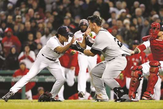 Benches clear twice in Red Sox-Yankees; 3 players, 1 coach ejected - ABC7  New York