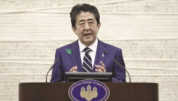 Abe: The current crisis the biggest economic challenge since the end of the World War Two.
