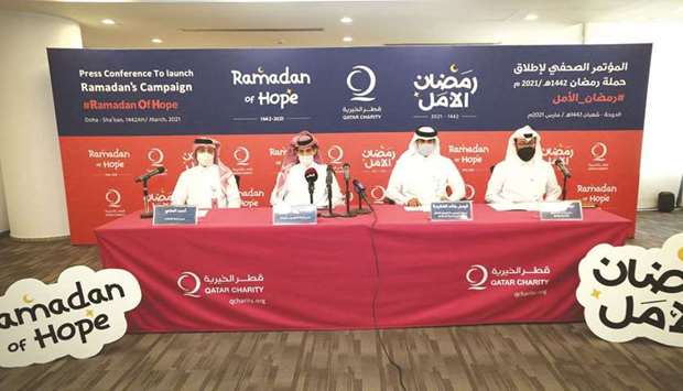 The Ramadan of Hope campaign's cost is expected to reach about QR168mn, and the number of those targeted are estimated to be 2.2mn.