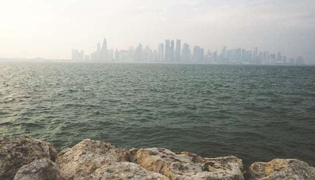 Pictured are overcast conditions in Doha on Monday. PICTURE: Thajudheen