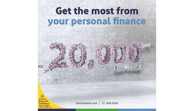 New and existing customers can apply for Dukhan Banku2019s personal finance offering that has an application process and on the u201cbest competitiveu201d profit rate. To avail of the cash reward, the minimum finance amount need to be QR200,000. Cash reward is to be credited on customeru2019s credit card, the bank said.