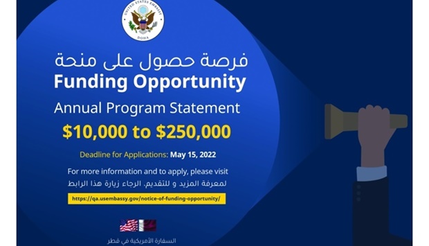 In a press statement, the embassy said it successfully implemented several grant programmes during the Qatar-USA 2021 Year of Culture and continues in 2022 in celebration of the 50th anniversary of US-Qatar diplomatic relations.